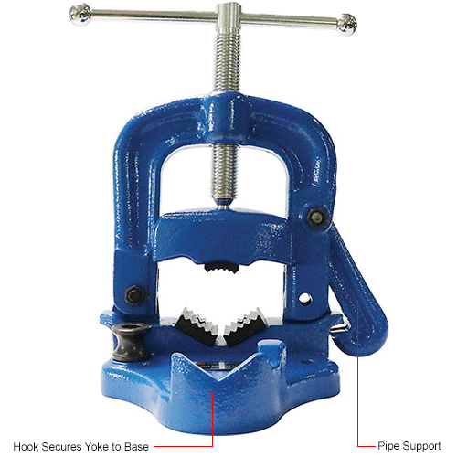 Global Industrial™ Bench Yoke Vise, 1/8" 4" Pipe Capacity