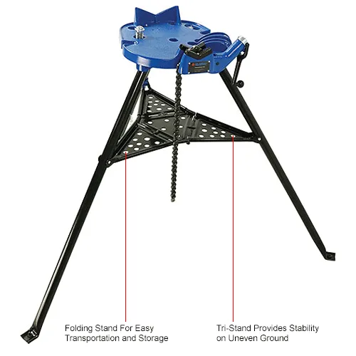 Global Industrial™ Tri-Stand Chain Vise, 1/2