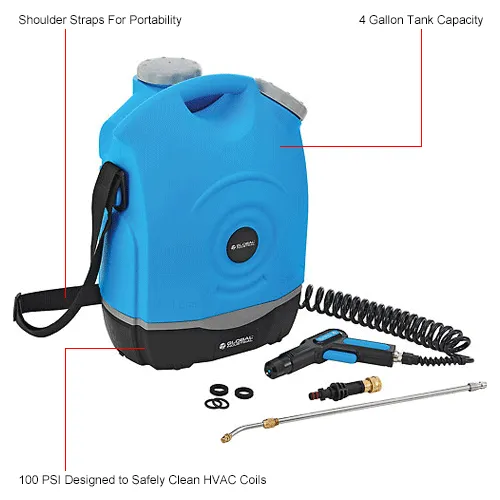 Global Industrial Battery Powered Portable AC Coil Cleaner
