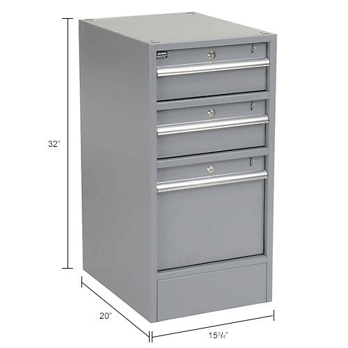 Premium 3 Drawer Workbench Pedestal W/Built-In Base