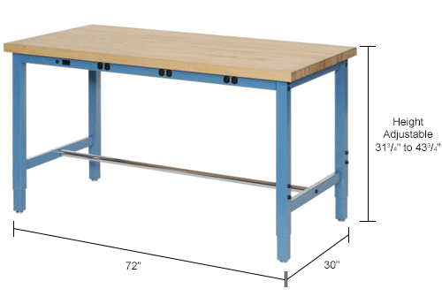 Work Bench Systems Adjustable Height Global Industrial 