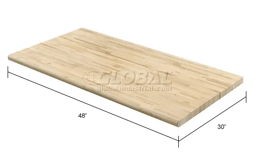 Global Industrial™ Workbench Top, Maple Butcher Block Safety Edge