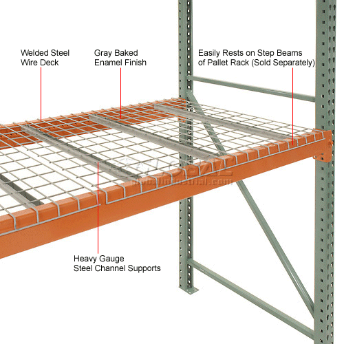 Global Industrial™ Wire Mesh Decking, 46"W x 42"D x 11/2"H, 3000 Lb