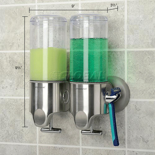 simplehuman® Twin Wall Mount Soap Pump BT1028 640265