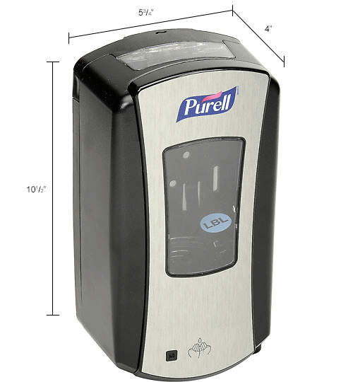 Purell Hand Sanitizer Dispenser - LTX Chrome/Black 1200mL - 1928-04
																			