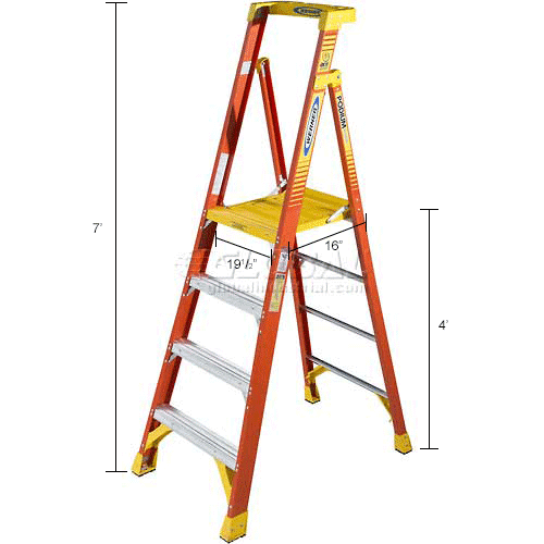 Werner&#174; 3' Type 1A Fiberglass Podium Ladder - PD6203
																			
