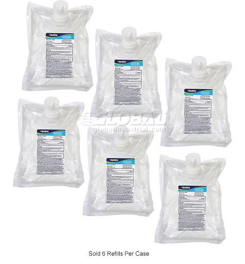 Global® Instant Hand Sanitizer Alcohol Free 1250ml Foam Refill - 6 Refills/
																			