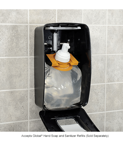 Global® Manual Dispenser for Foam Hand Soap/Sanitizer - Black
																			