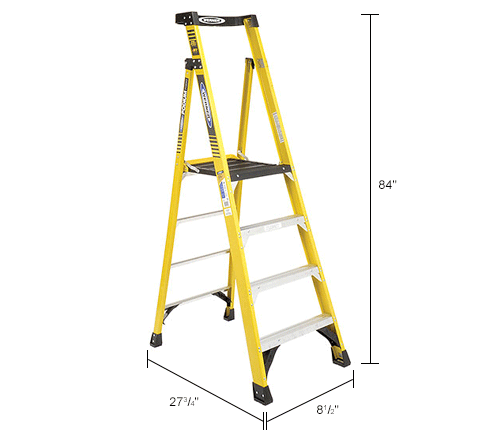 Werner 4' Type 1AA Fiberglass Podium Ladder - PD7304