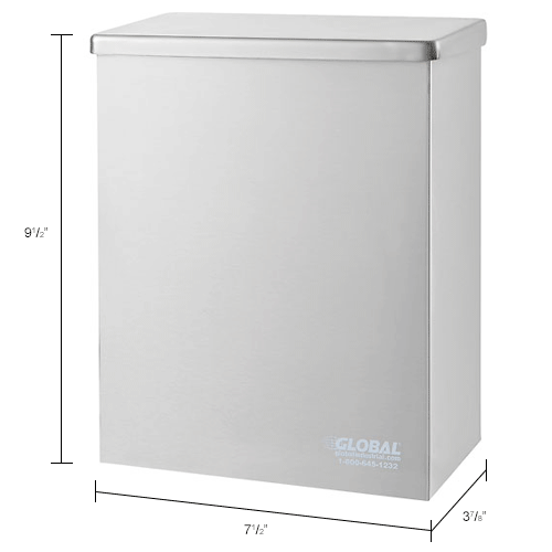 Global Industrial™ Sanitary Napkin Disposal Stainless Steel