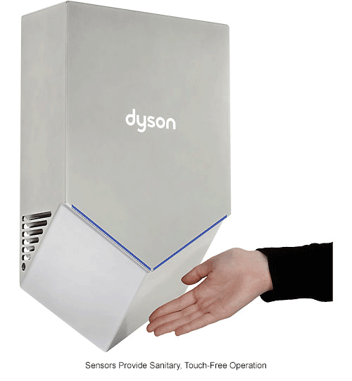 Dyson Airblade® HU02 Automatic V Hand Dryer W/HEPA Filter, ADA