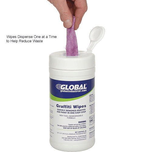 freshener gallon 1 air Graffiti Supplies Wipers Cleaning 6  Industrialâ„¢  Wipes/Canister,  Cleaning  Wipes, Global 40