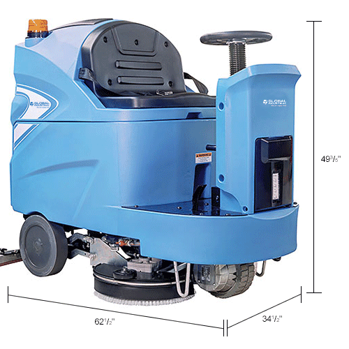 Floor Care Machines & Vacuums Scrubbers Global Industrial™ Auto RideOn Floor Scrubber, 34