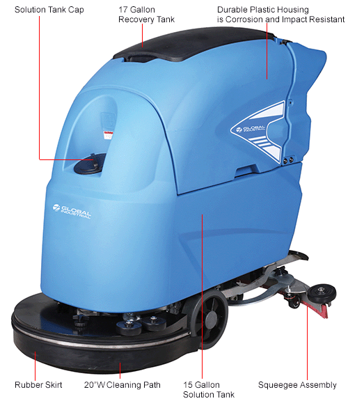 Floor Care Machines & Vacuums Scrubbers Global Industrial™ Auto