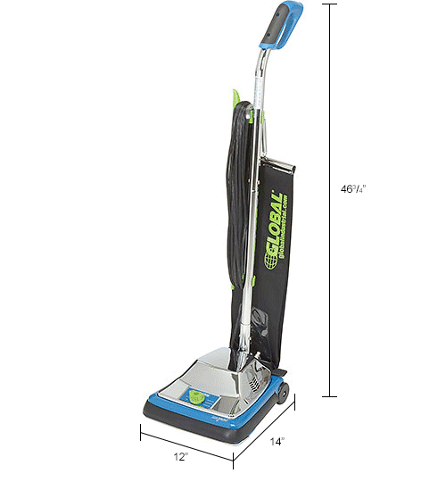 Global Industrial™ Upright Vacuum, 12" Cleaning Width 641287