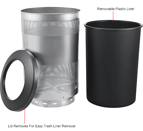 Garbage Can & Recycling | Steel - Indoor | Global Industrial™ 55 Gallon
