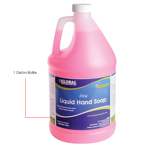 Global Industrial&#153; Liquid Hand Soap, Pink - Case Of Four 1 Gallon Bottles