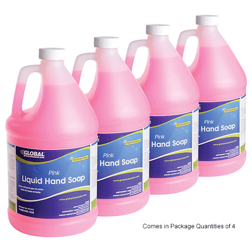 Global Industrial™ Liquid Hand Soap, Pink Case Of Four 1 Gallon