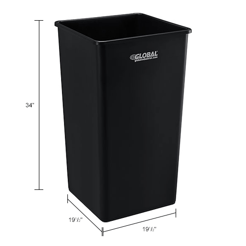 Garbage Can & Recycling Plastic Indoor Global Industrial™ Square