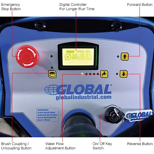 Global Industrial™ Auto Floor Scrubber With Traction Drive, 26