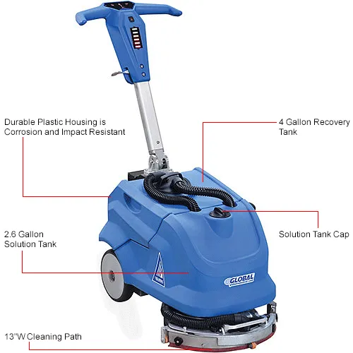 skrページ Global Industrial™ Auto Battery Floor Scrubber, 13