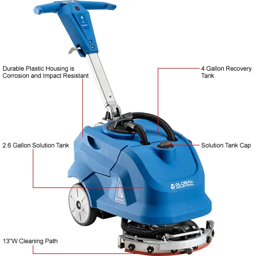 Global Industrial™ Electric Walk-Behind Corded Auto Floor Scrubber