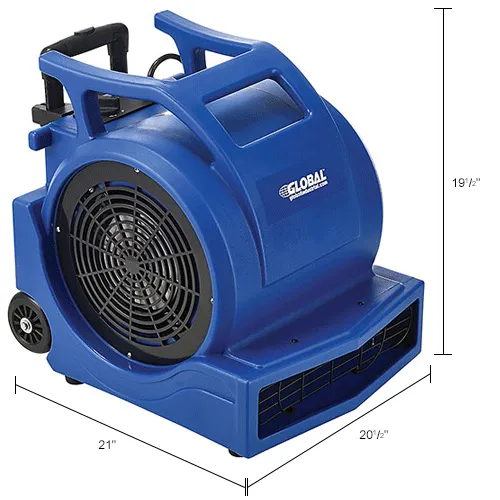Global Industrial™ Air Mover With Wheels, 3 Speed, 1 HP