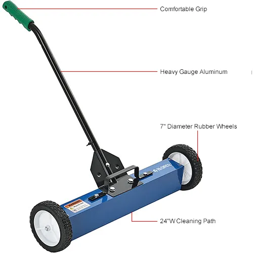 Global Industrial™ Magnetic Floor Sweeper, 24