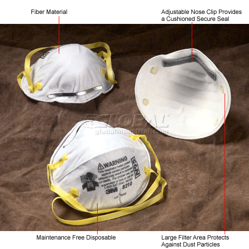 3m n95 respirator masks white 20/box - 8210 3m n95 respirator masks white 20/box - 8210