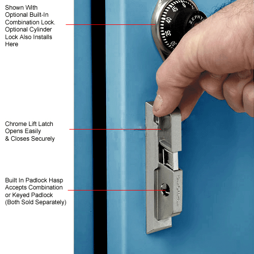 Paramount Locker Double Tier 12x12x36 2 Door Ready to Assemble Blue
