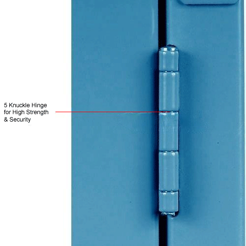 Paramount Locker Single Tier 15x18x72 3 Door Assembled Blue