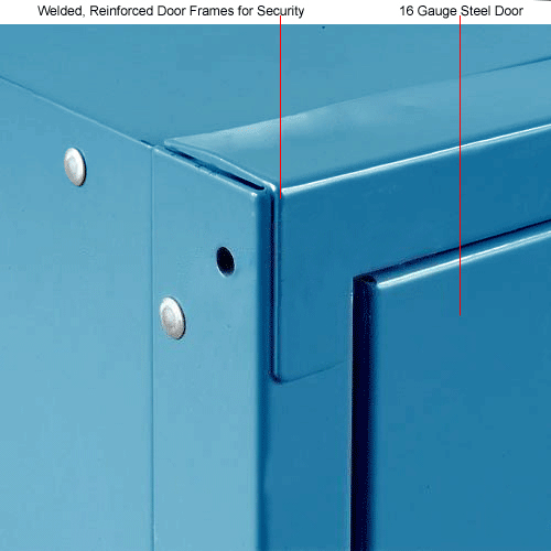 Paramount Locker Double Tier 12x15x36 2 Door Ready to Assemble Blue