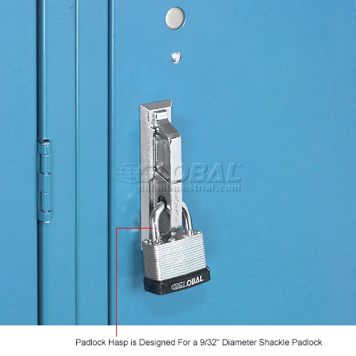 Paramount® Locker Single Tier 15x18x72 3 Door Ready To Assemble Blue
																			