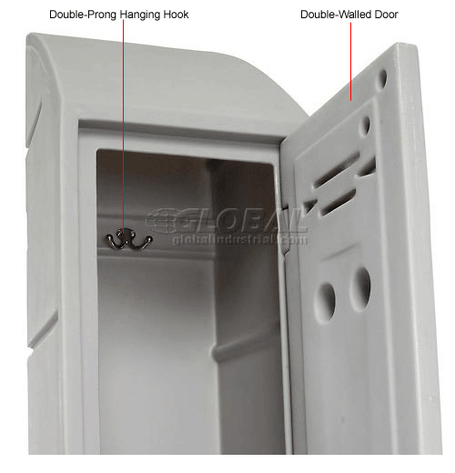 Box Plastic Locker for Double Tier
																			