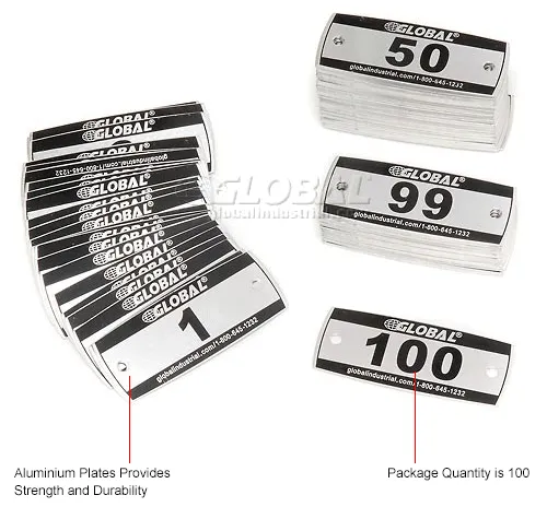 Global Industrial™ 652095 Locker Number Plate Kit w/ Rivet Gun