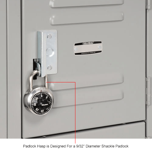 Paramount® Locker Six Tier 12x15x12 18 Door Assembled Gray
																			