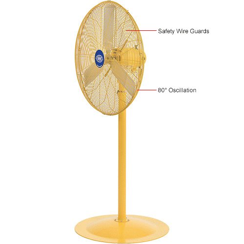 Global Industrial™ 30" Deluxe Industrial Pedestal Fan Oscillating