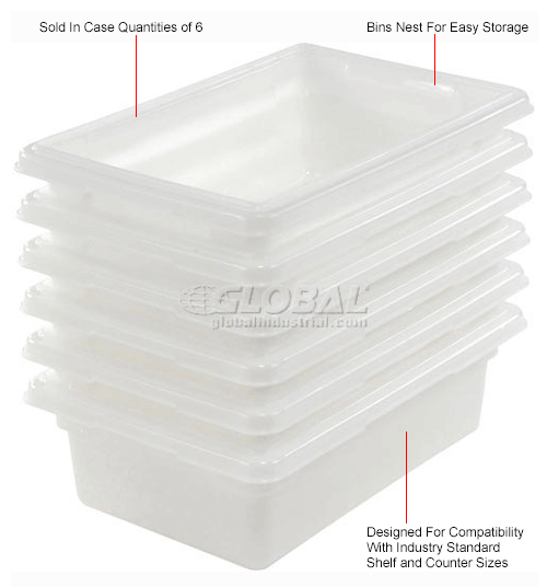 Rubbermaid White Plastic Box 3 1/2 Gallon 18x12x6
																			