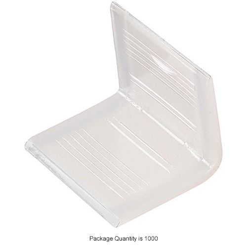 Pac Strapping Plastic Strap Guards, 1"L x 11/4"W, White, Pack of 1000