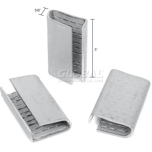 Pac Strapping Serrated Polyester Strapping Seals, 5/8 Strap Width, Silver,  Pack of 1000