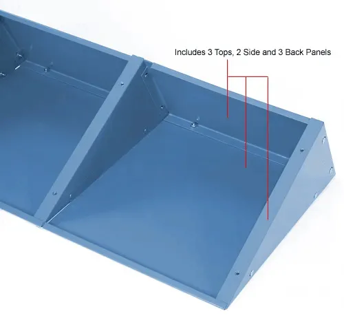 Global Industrial™ Locker Slope Top Kit 12x18 Blue