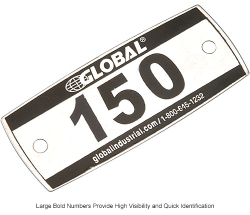 Global&#8482; Locker Number Plate Kit - Pkg Of 199 Numbered 101-299