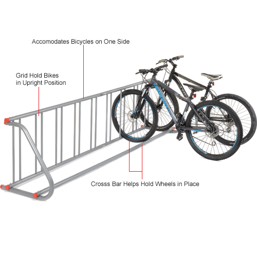 9 Bike Single Grid Bike Rack