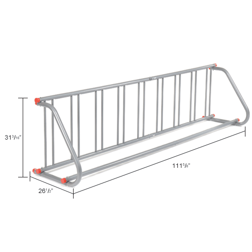 Global Industrial™ Single-Sided Grid Bike Rack, 9-Bike Capacity, Powder ...