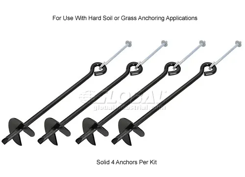 レイアウト用品 earth Global Industrial™ Anchor Earth Kits, 4 Anchors Per Kit