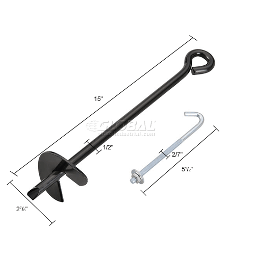 Global Industrial™ Anchor Earth Kits, 4 Anchors Per Kit 652775