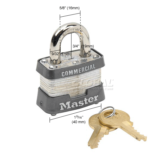 Lock Set by Master 3KALF KEYED ALIKE Long Shackle Commercial Padlocks Lot 6 