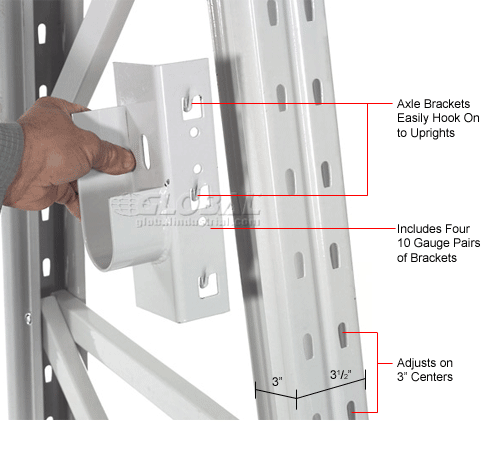 Global Industrial™ Reel Rack Add-On Unit 48"W X 36"D X 96"H