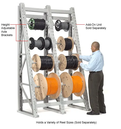 Reel Rack Axle Brackets  Pallet Rack Reel Holder