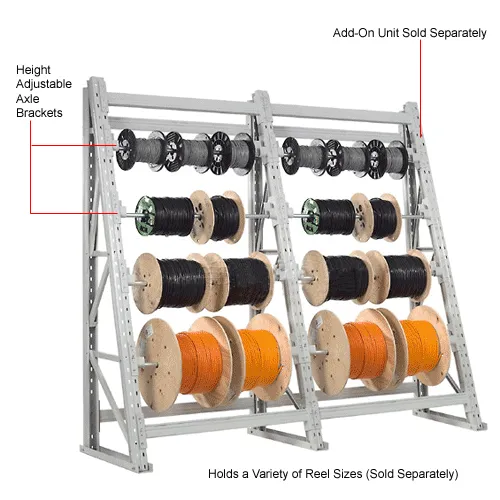Global Industrial™ Reel Rack Starter Unit 48W x 24D x 96H